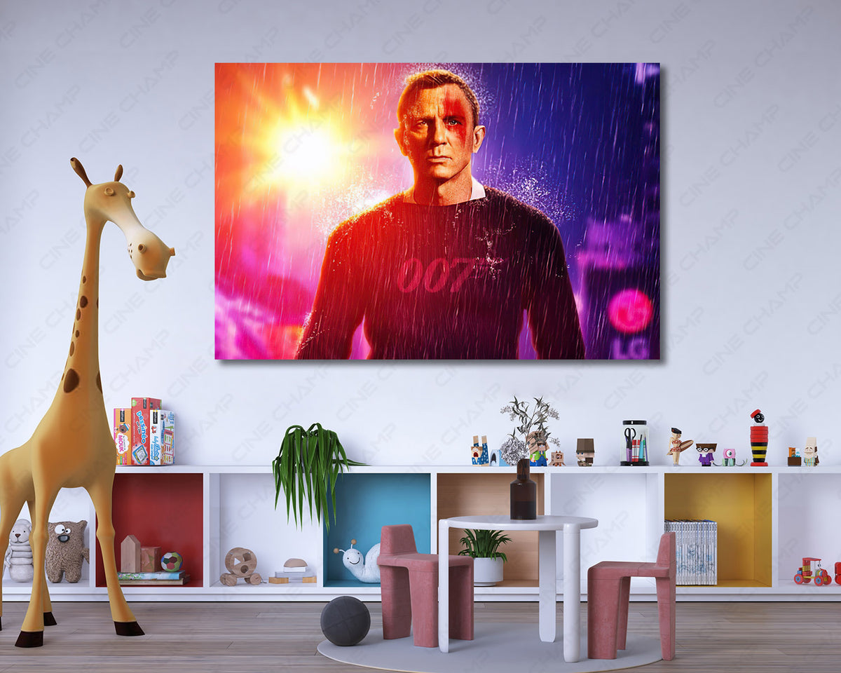 007 spy movie premium canvas