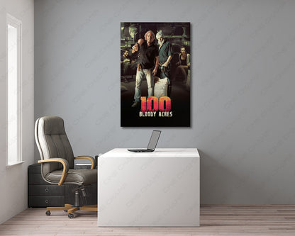 100 Bloody Acres Canvas Wall Art Dark Horror Comedy Home Decor