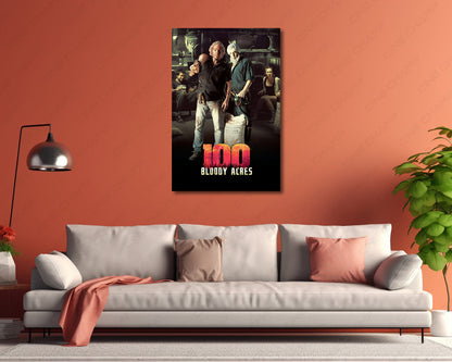 100 Bloody Acres Canvas Wall Art Dark Horror Comedy Home Decor