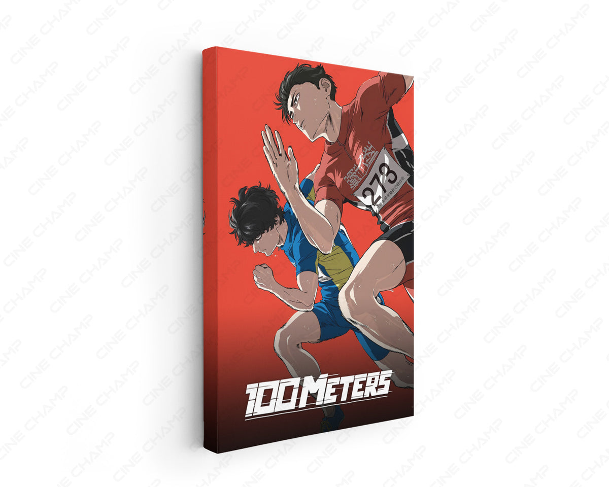 100 METERS Canvas Wall Art