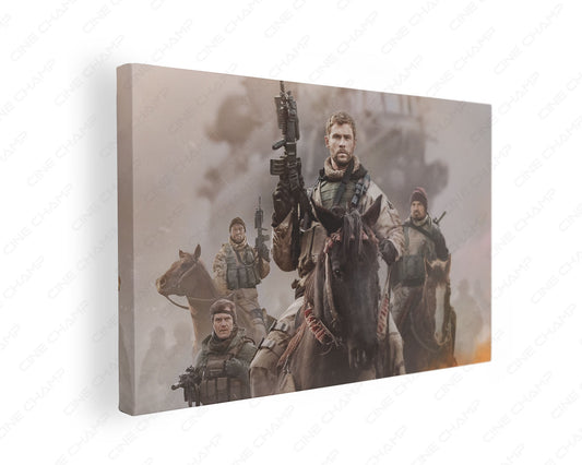 12 Strong War Movie Canvas Wall Art U.S. Special Forces Military Cinematic Decor