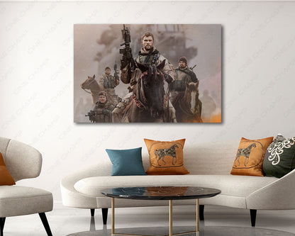 12 Strong War Movie Canvas Wall Art U.S. Special Forces Military Cinematic Decor