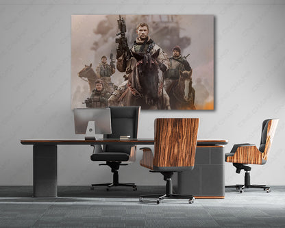12 Strong War Movie Canvas Wall Art U.S. Special Forces Military Cinematic Decor
