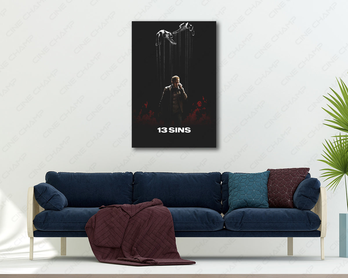 13 Sins Psychological Thriller Canvas Print