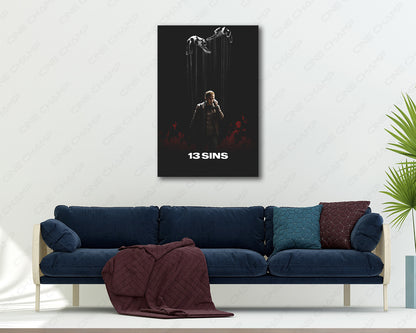 13 Sins Psychological Thriller Canvas Print