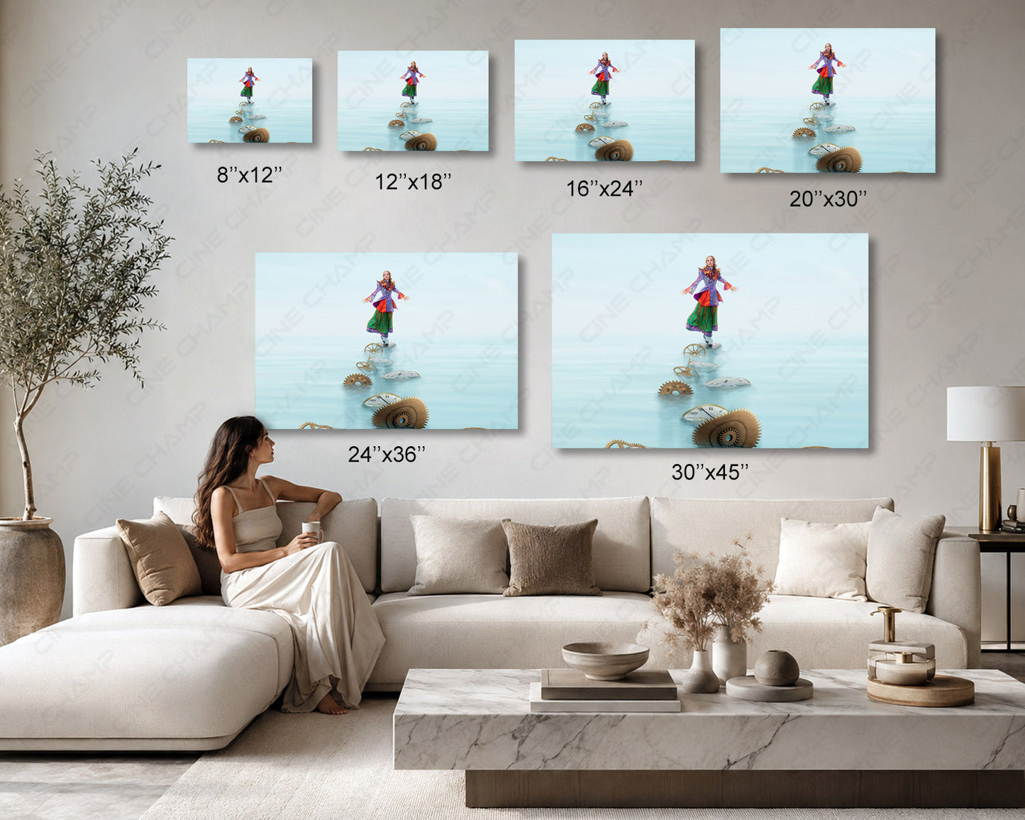 Alice Through the Looking Glass Canvas Wall Art Premium Movie Canvas Print