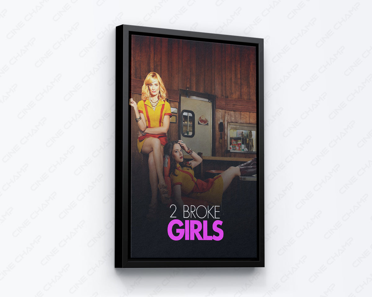 2 Broke Girls Sitcom Poster Canvas