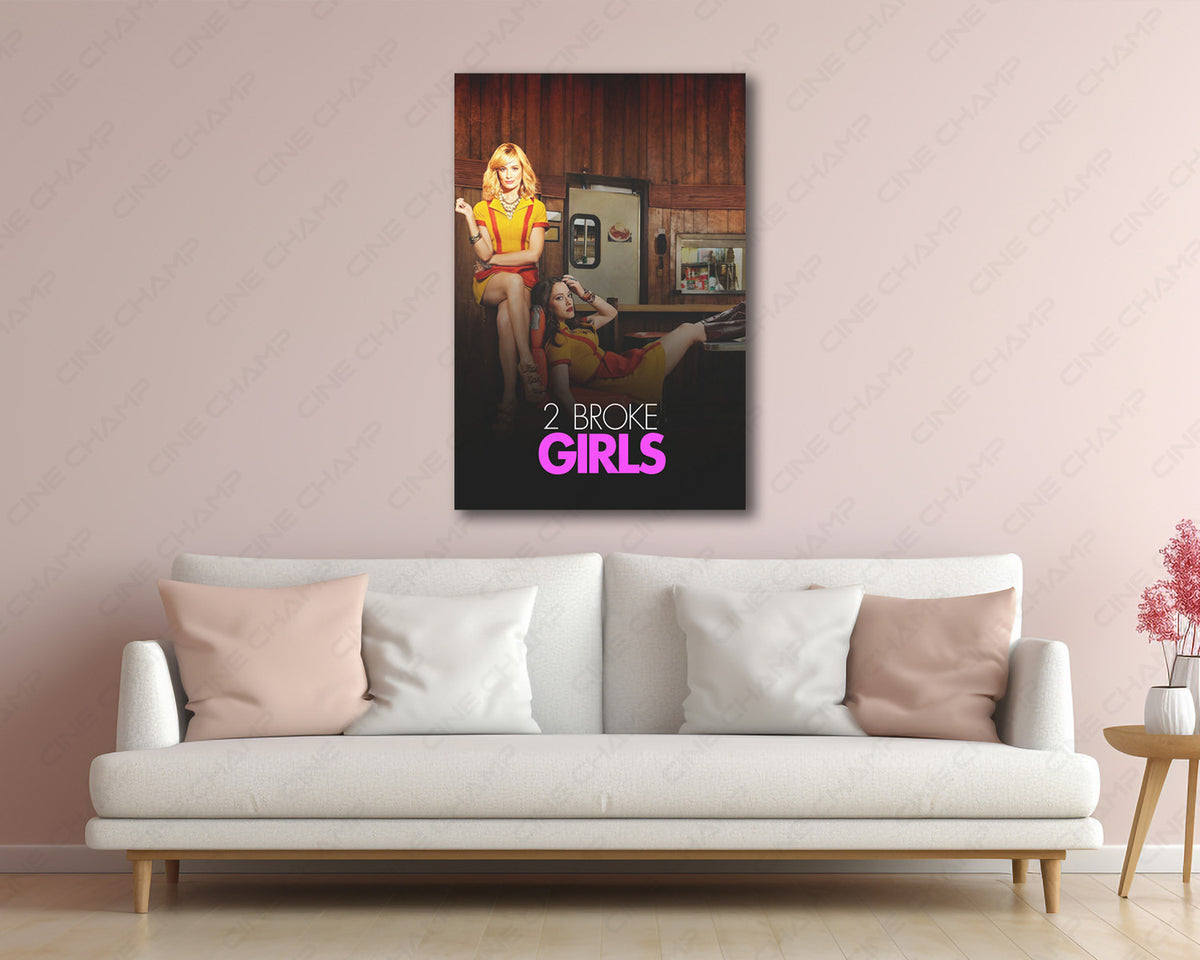 2 Broke Girls TV Show Canvas Print