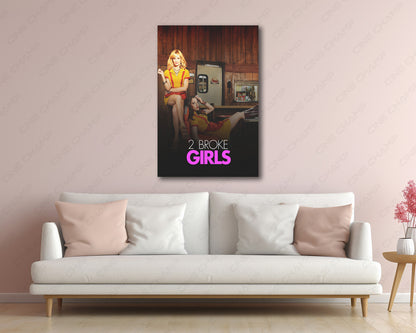 2 Broke Girls TV Show Canvas Print