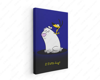 2 Stupid Dogs Canvas Wall Art