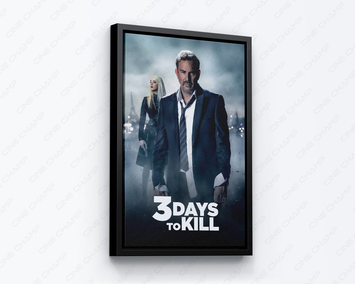 3 Days to Kill Movie Poster Canvas