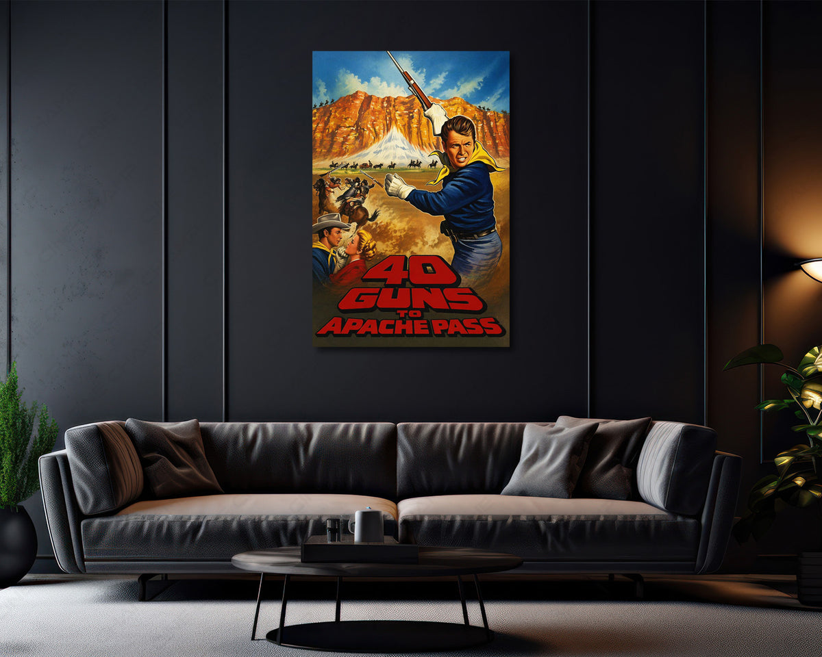 40 Guns to Apache Pass Movie Poster Canvas