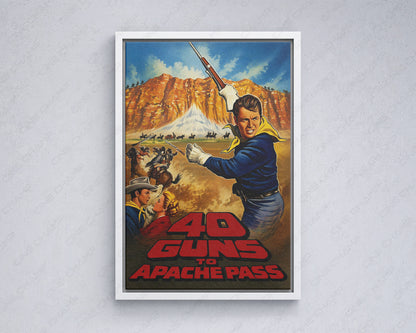 40 Guns to Apache Pass Western Movie Artwork