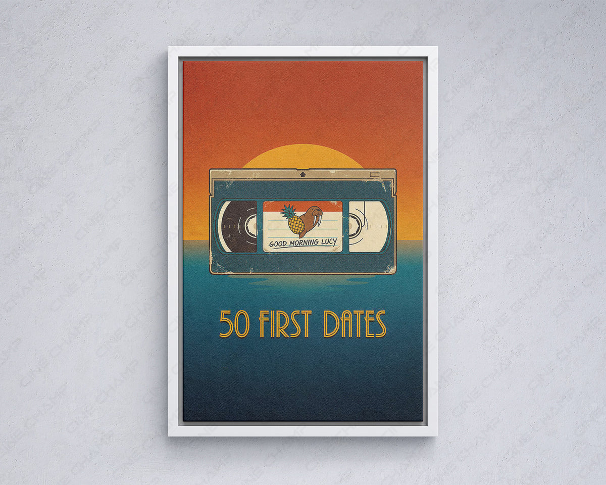 50 First Dates Canvas Wall Art Romantic Movie Artwork