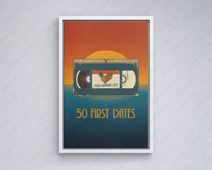 50 First Dates Canvas Wall Art Romantic Movie Artwork