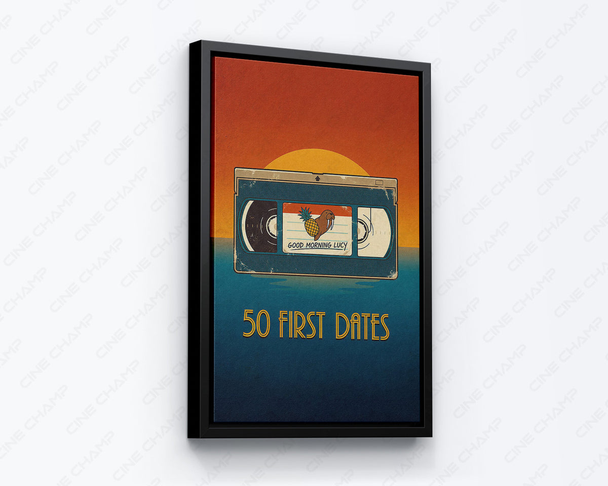 50 First Dates Canvas Wall Art Romantic Movie Artwork