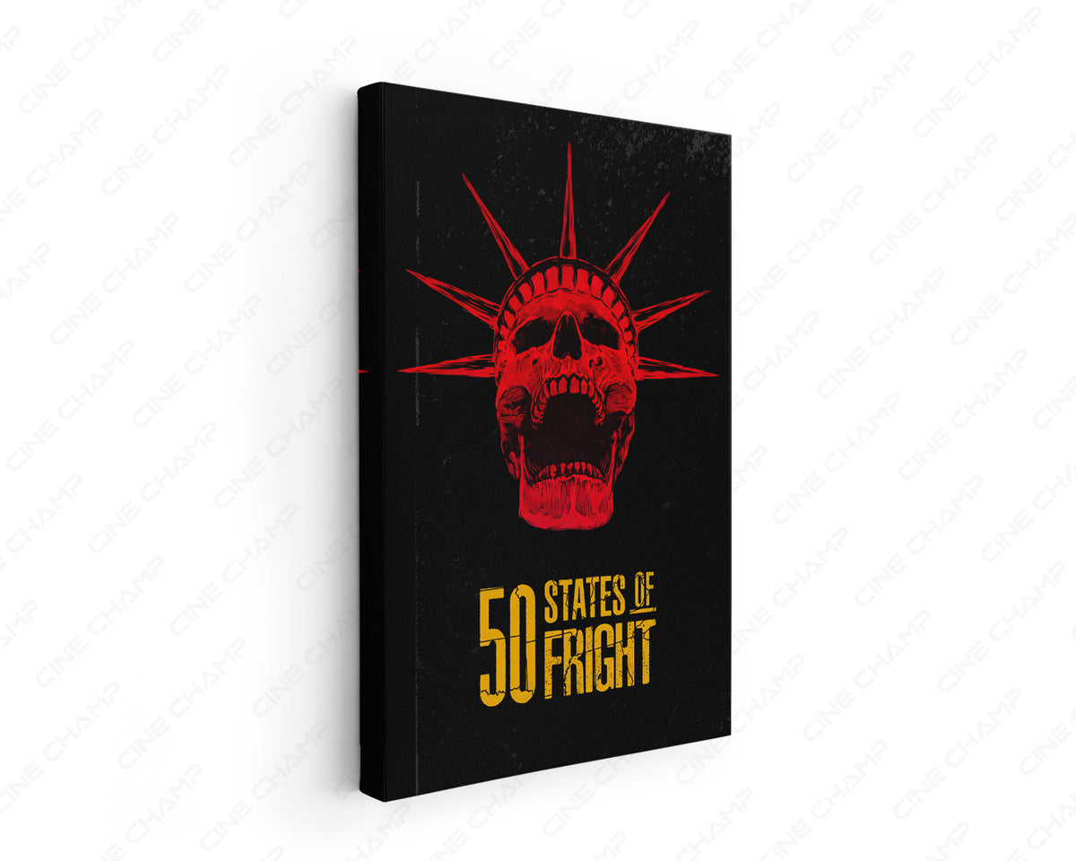 50 States of Fright Canvas Wall Art American Horror Anthology Decor