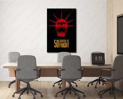 50 States of Fright Canvas Wall Art American Horror Anthology Decor
