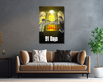 91 Days Canvas Wall Art Dark Mafia Anime Home Decor