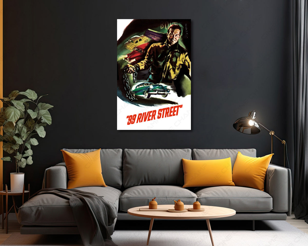 99 River Street Canvas Wall Art Classic Film Noir Home Decor