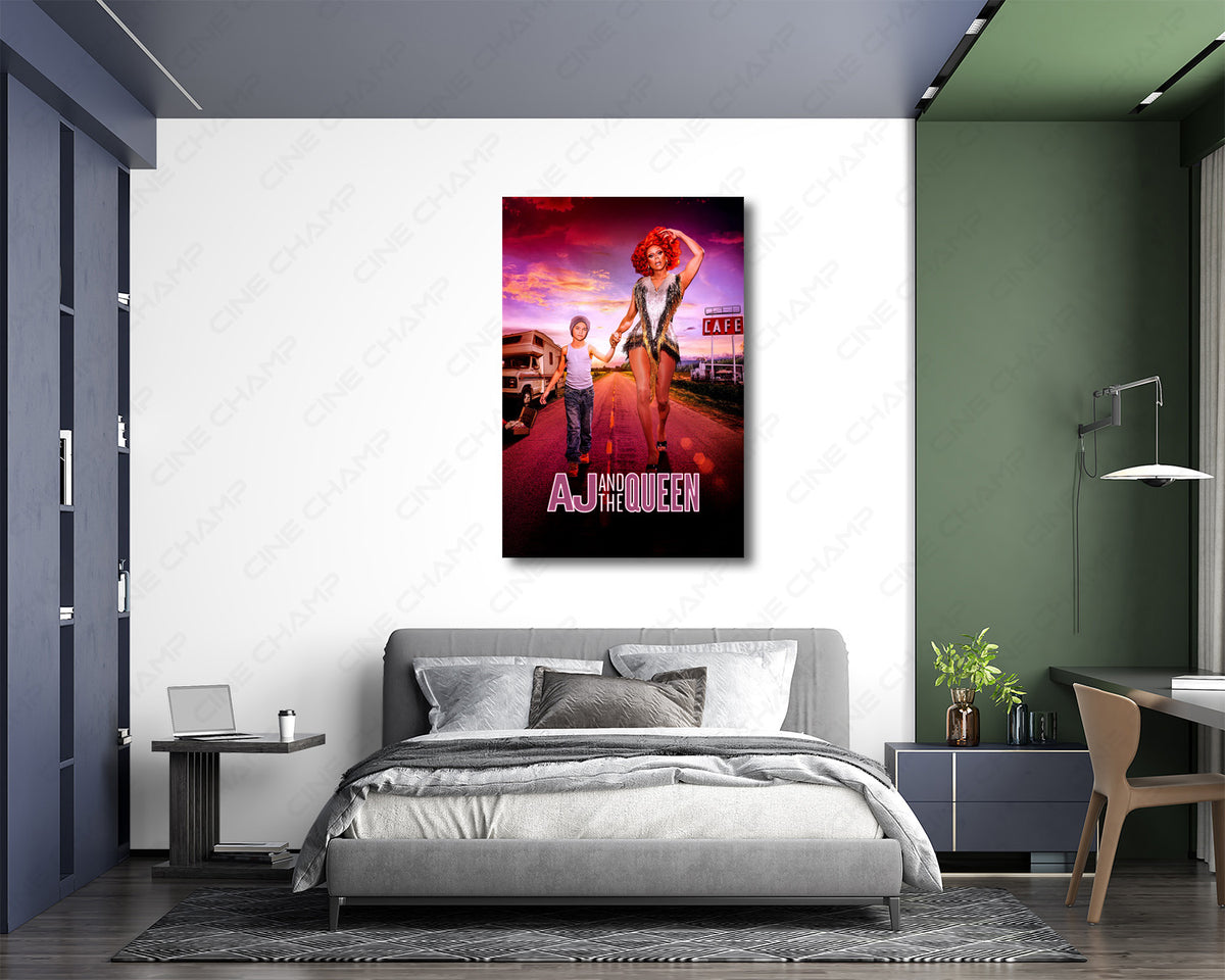 AJ and the Queen Framed Canvas Print for Entertainment Room Decor