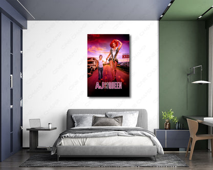 AJ and the Queen Framed Canvas Print for Entertainment Room Decor