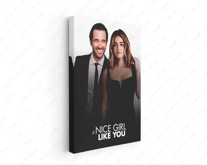 A Nice Girl Like You Canvas Wall Art Romantic Comedy Film Artwork