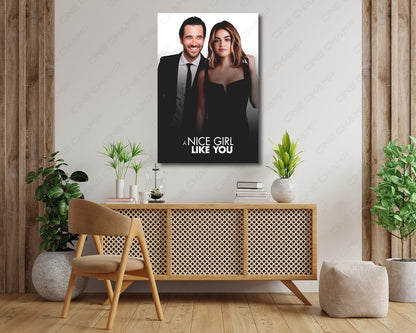 A Nice Girl Like You Canvas Wall Art Romantic Comedy Film Artwork