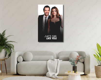 A Nice Girl Like You Canvas Wall Art Romantic Comedy Film Artwork