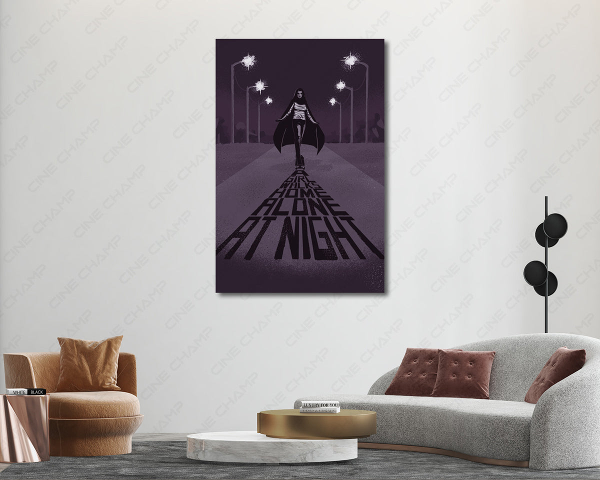 A Girl Walks Home Alone at Night Movie Canvas