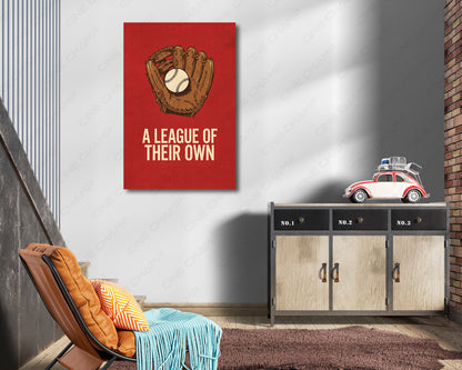 A League of Their Own Baseball Canvas