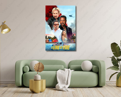 A Line of Fire Action Thriller Canvas