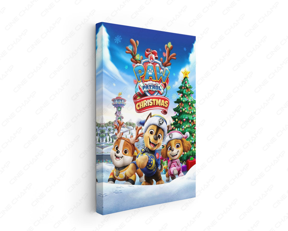 A PAW Patrol Christmas Canvas Wall Art