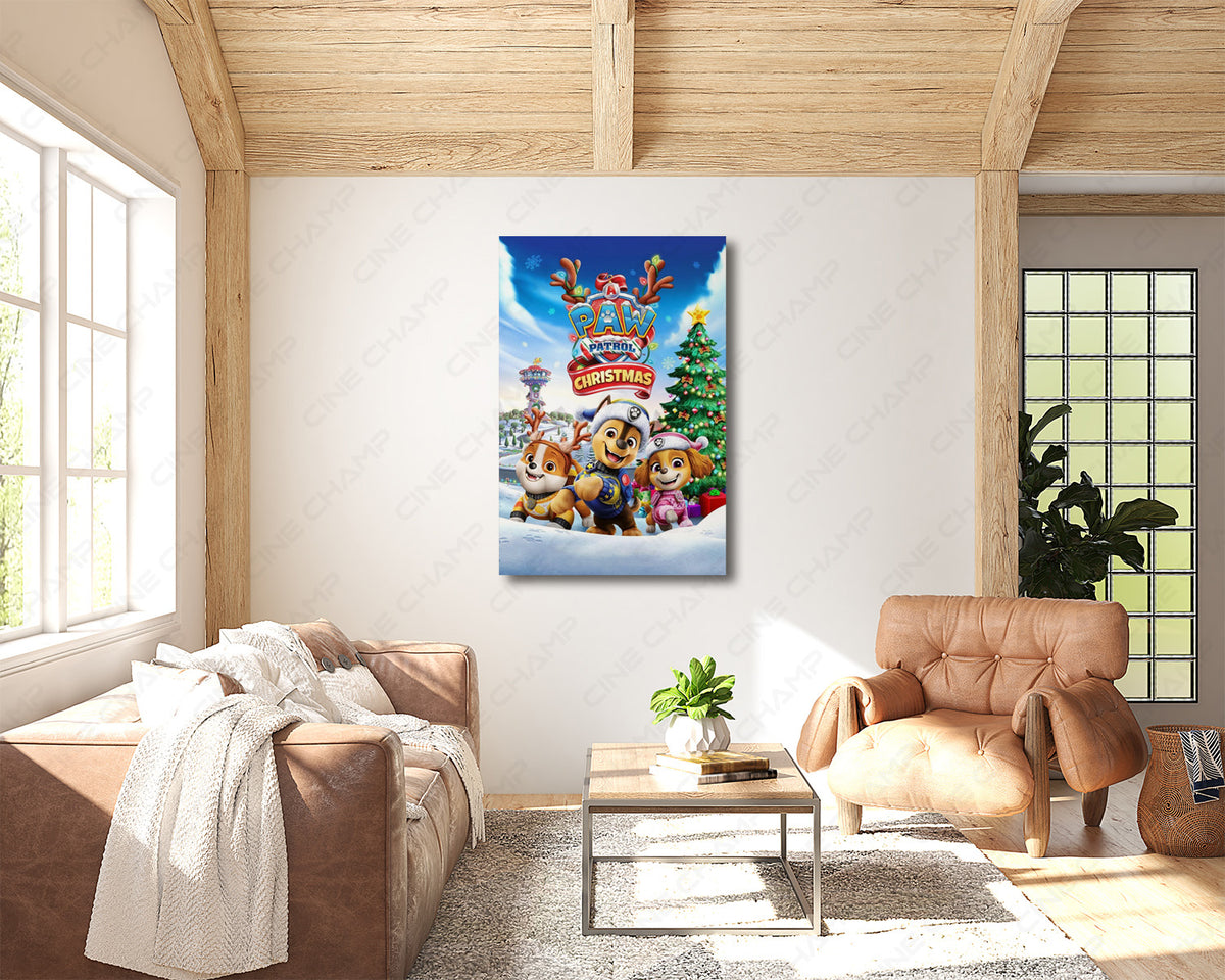A PAW Patrol Christmas Poster Canvas