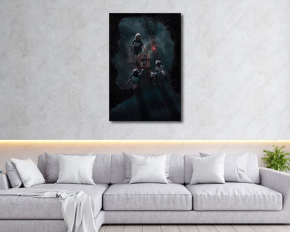 A Quiet Place Day One Horror Movie Canvas
