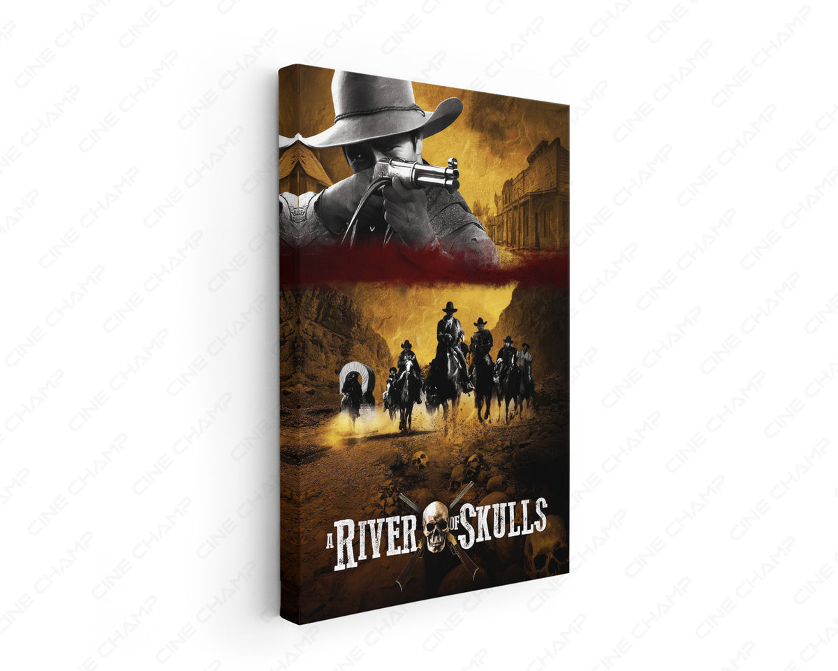 A River of Skulls Canvas Wall Art