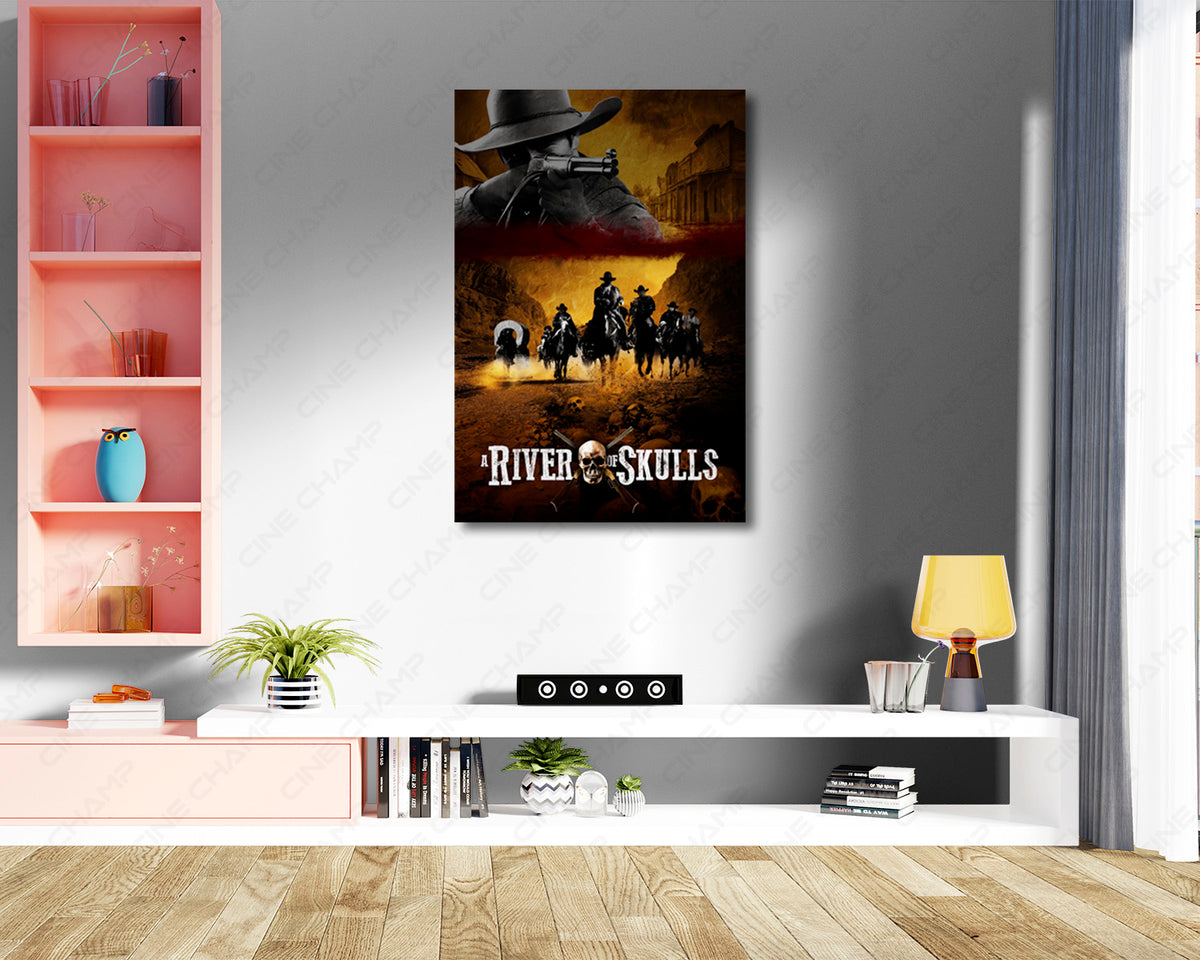A River of Skulls Western Movie Canvas