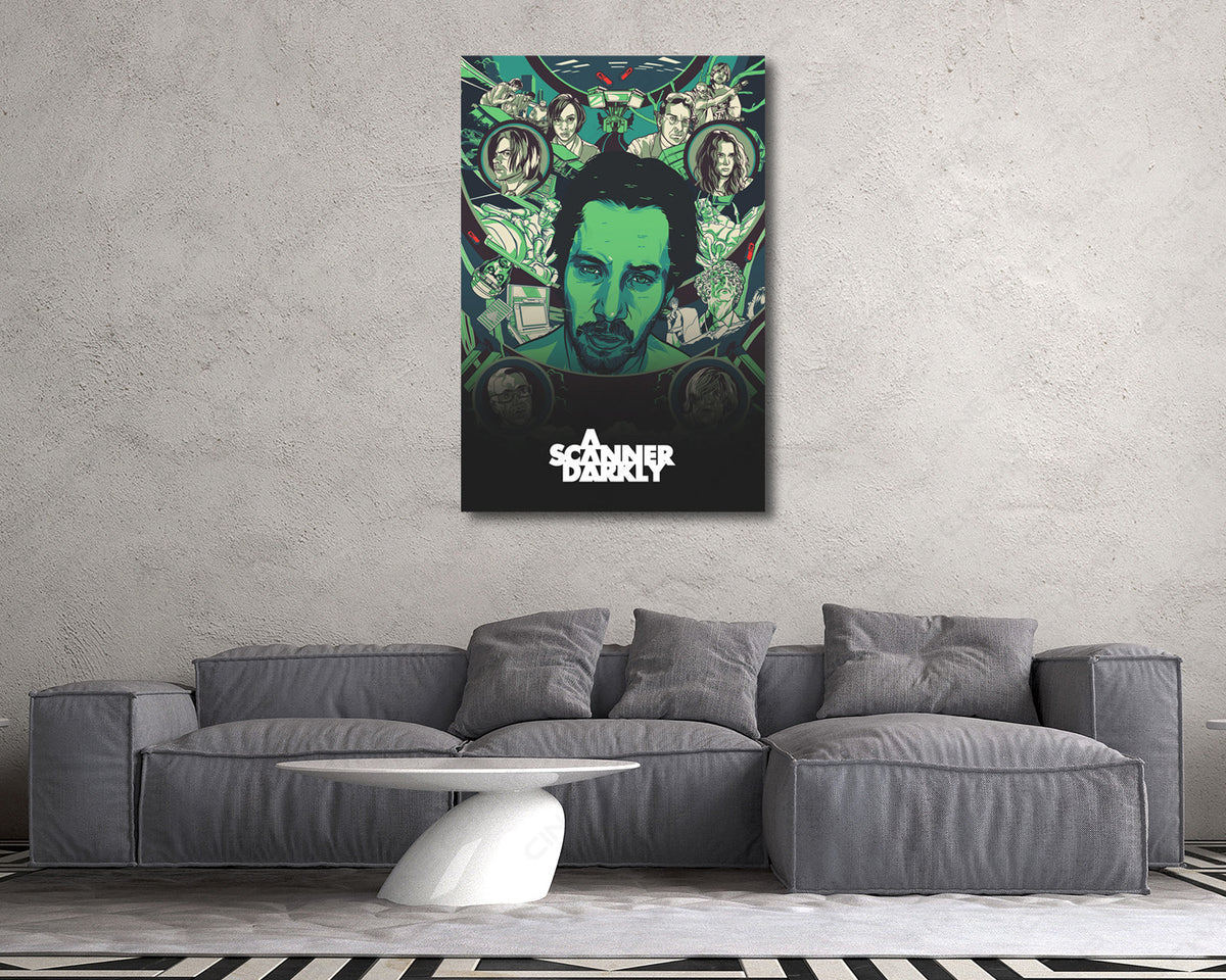 A Scanner Darkly Rotoscope Sci-Fi Canvas