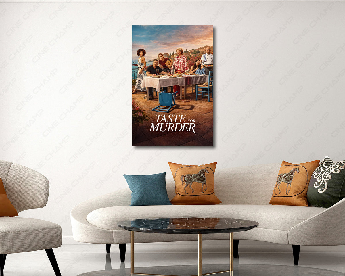 A Taste for Murder Crime Mystery Canvas