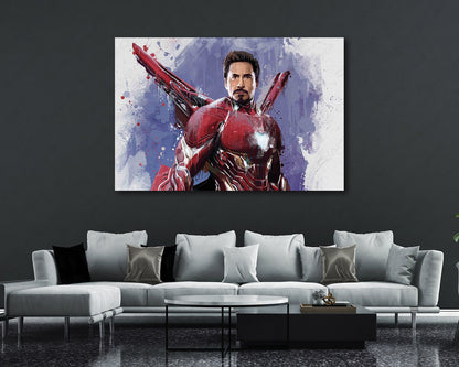 Abstract superhero canvas for gaming room