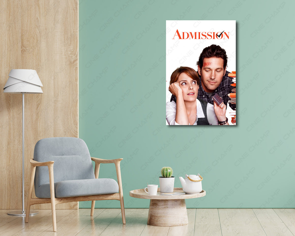 Admission canvas print for home theater decor