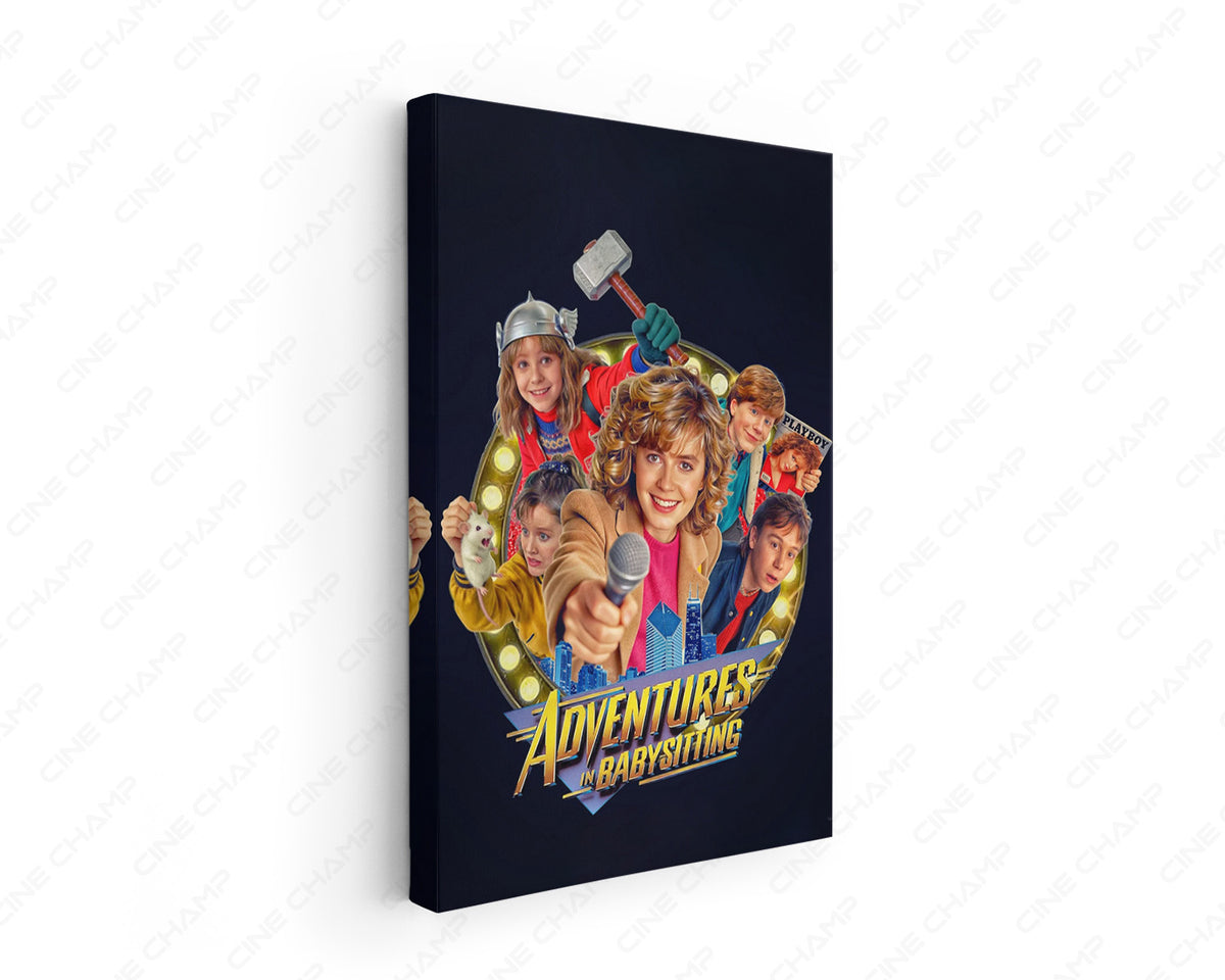 Adventures in Babysitting Canvas Wall Art retro movie print