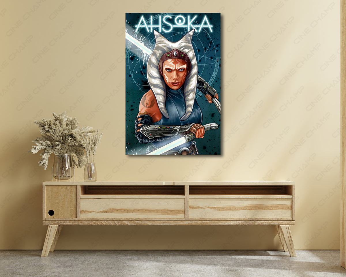Ahsoka Framed Canvas Wall Decor for a Gaming Room