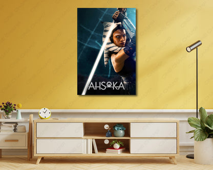 Ahsoka Series Framed Canvas for a Gaming Room
