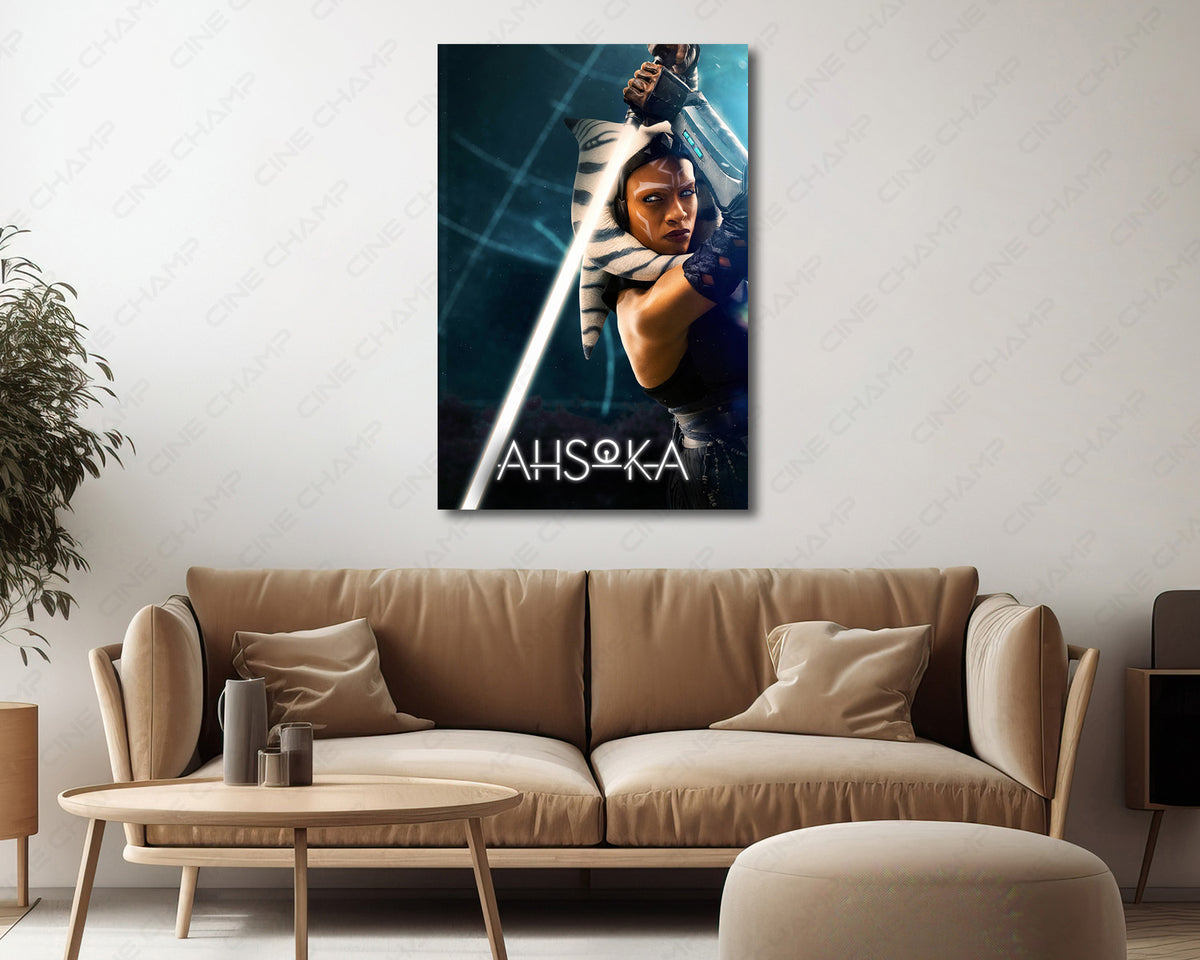 Ahsoka Tano Canvas Print for a Modern Home Theater