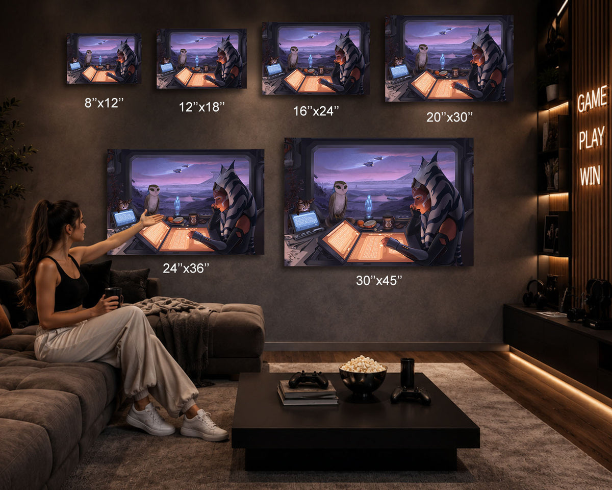 Ahsoka Tano Gaming Room Canvas Artwork