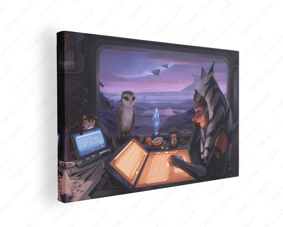 Ahsoka Tano Star Wars Lofi Canvas Wall Art