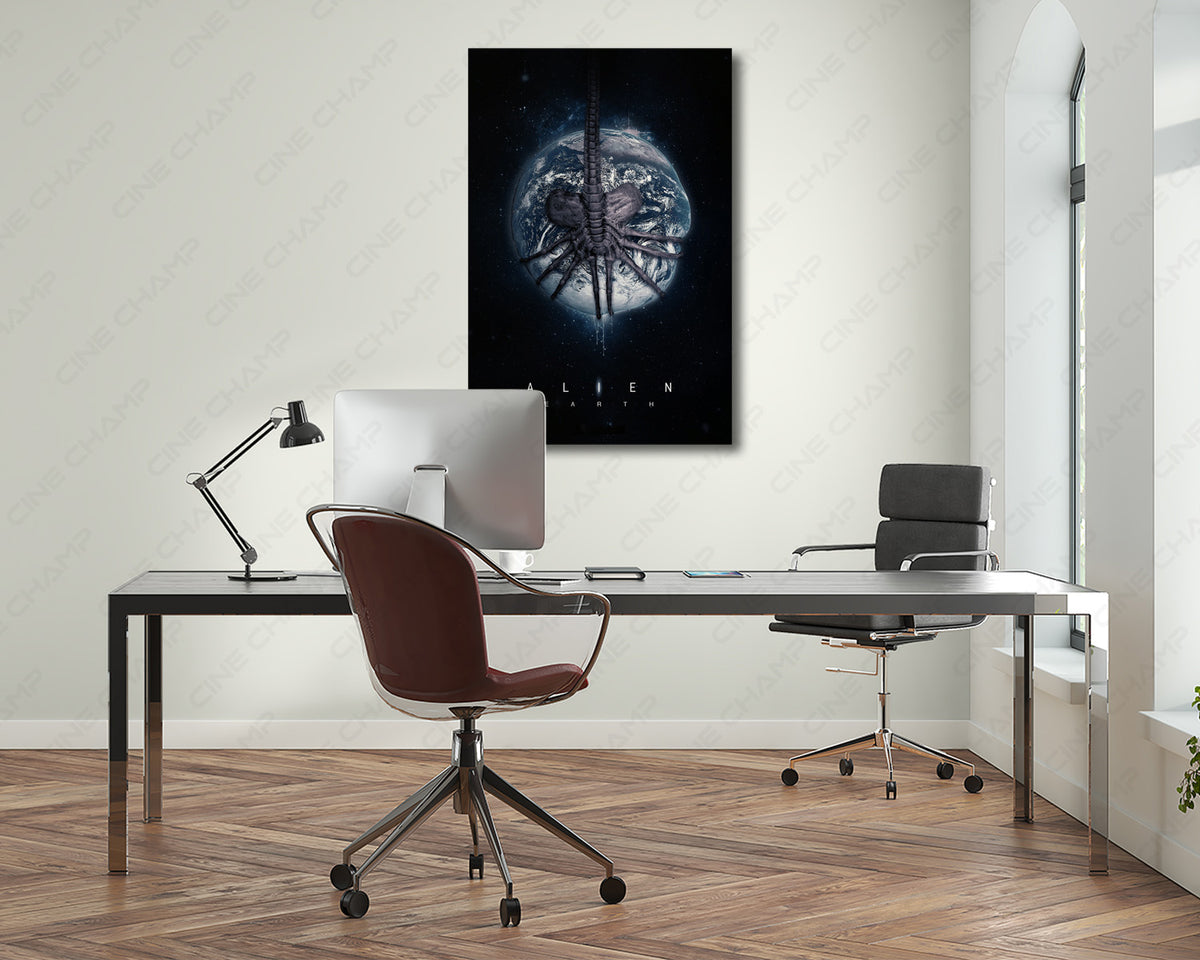 Alien Earth extraterrestrial canvas print