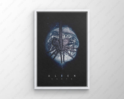 Alien Earth science fiction horror wall decor