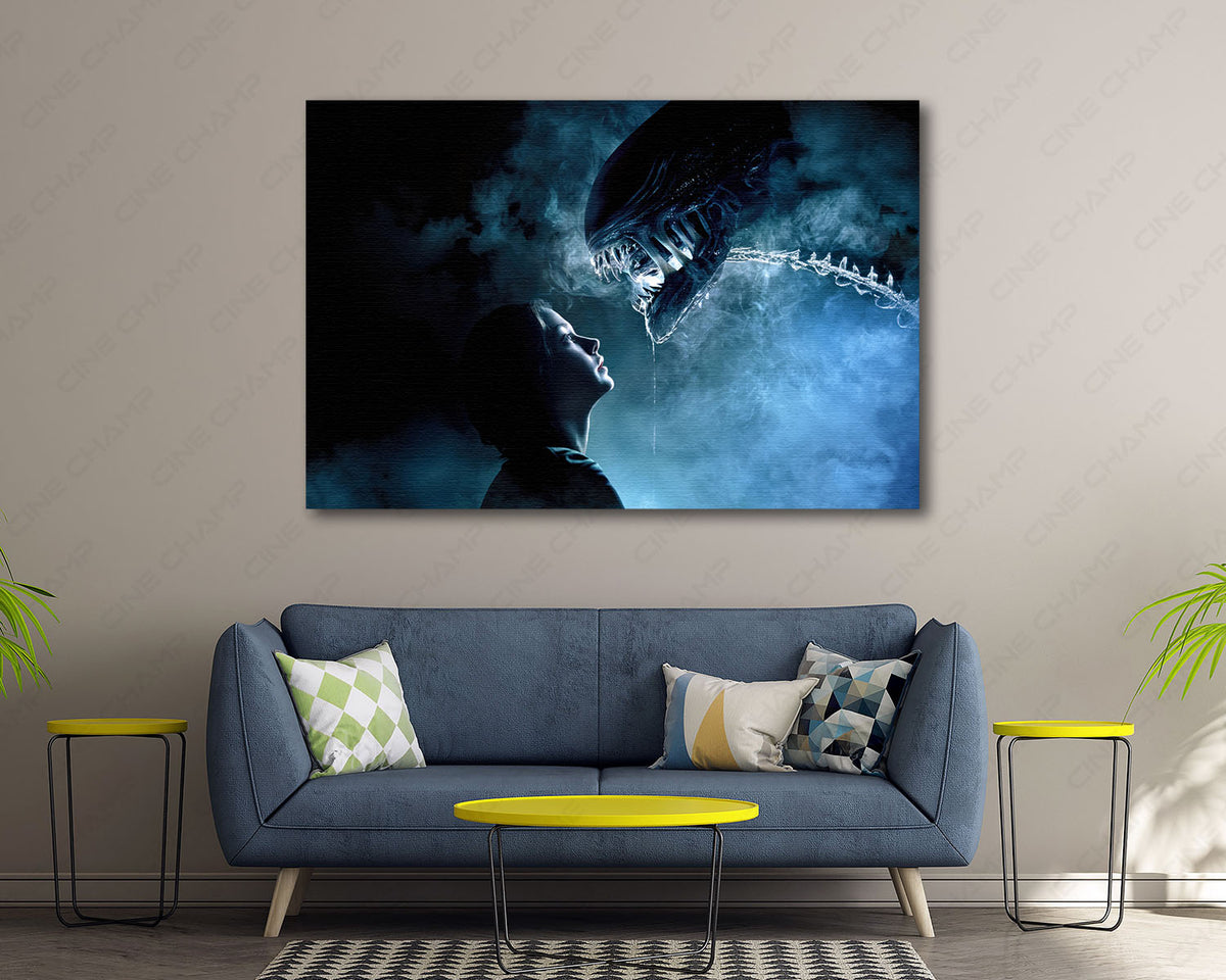 Alien Romulus Xenomorph Canvas Artwork For Movie Room